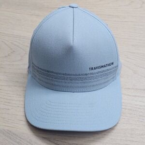 Travis Mathew Kayak Attack Flexfit Fitted Hat L/XL Light Blue Golf Cap
